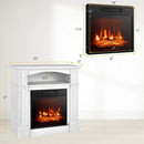 18 Inch 1400W Electric TV Stand Fireplace with Shelf by LJGDeals