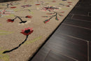 5' x 8' Handmade Wool Loop Pile Floral Traditional Oriental Area Rug Taupe