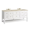 James Martin Breckenridge 72" Double Bathroom Vanity, Bright White
