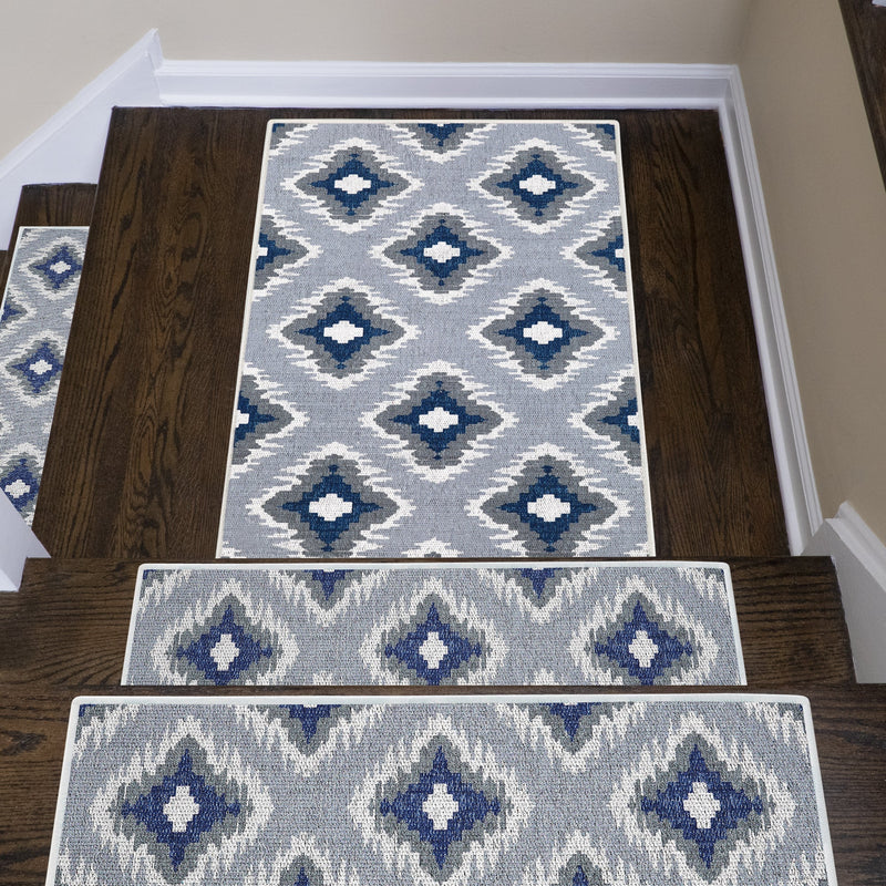 Sussexhome Tetra Multi Collection 2 x 3 Foot Heavy Duty Low Pile  Landing Rug Runner