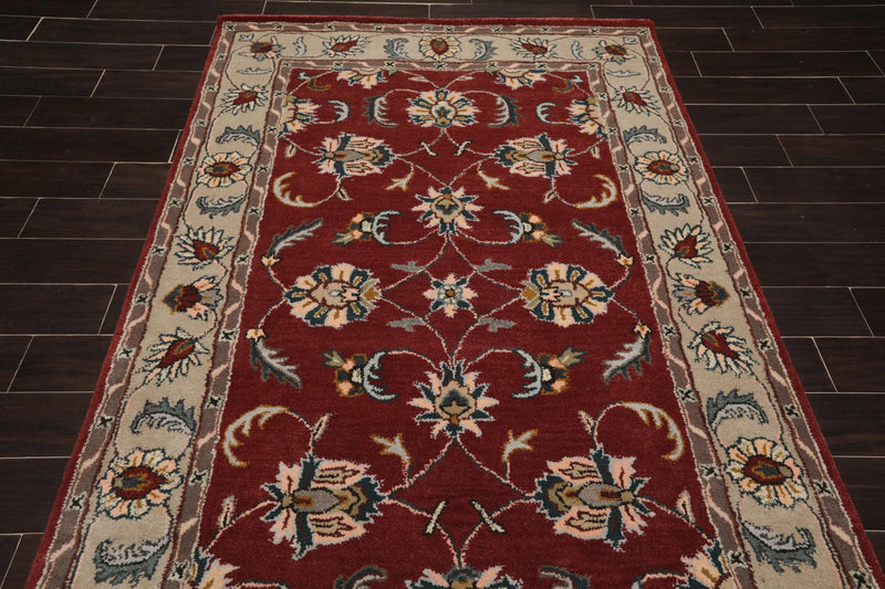 5' x 8' Handmade 100% Wool Traditional Oriental Area Rug Plum