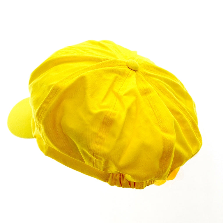 Flower Ribbon Trim Newsboy Cap