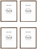 11x14 in, Set of 4, Walnut Oak Frame