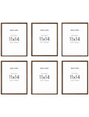 11x14 in, Set of 6, Walnut Oak Frame