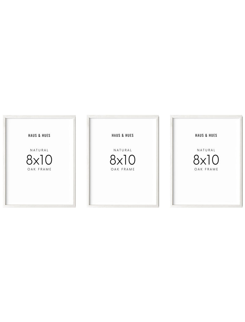 8x10 in, Set of 3, White Oak Frame