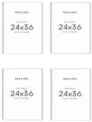 24x36 in, Set of 4, White Oak Frame
