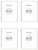 8x10 in, Set of 4, White Oak Frame