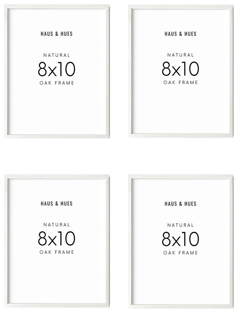 8x10 in, Set of 4, White Oak Frame