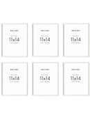 11x14 in, Set of 6, White Oak Frame