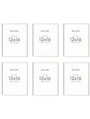 12x16 in, Set of 6, White Oak Frame