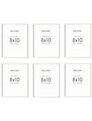 8x10 in, Set of 6, White Oak Frame