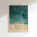 GobekUsa Frameless Summer People Swimming Canvas Wall Art