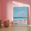 GobekUsa Frameless Summer People Swimming Canvas Wall Art