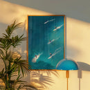 GobekUsa Frameless Summer People Swimming Canvas Wall Art