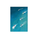 GobekUsa Frameless Summer People Swimming Canvas Wall Art