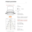 GobekUsa COB LED Downlight: CRI97, Frameless, Easy Installation. Ideal for Living Room, Bedroom.