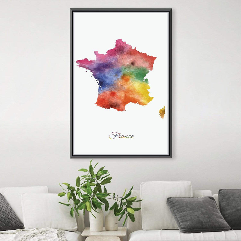 France Rainbow Canvas