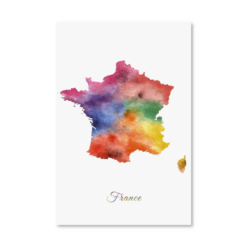 France Rainbow Canvas