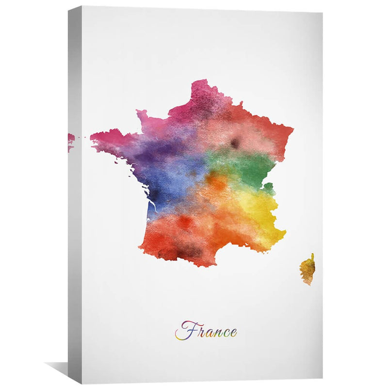 France Rainbow Canvas