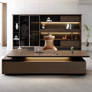 Altus · Office Library Wall Shelves w/ Integrated Lighting
