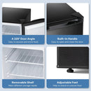 Free Standing Upright Freezer with Removable Shelf, Adjustable Thermostat, Compact Reversible Single Door Vertical Freezers by Kismile