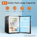 Free Standing Upright Freezer with Removable Shelf, Adjustable Thermostat, Compact Reversible Single Door Vertical Freezers by Kismile