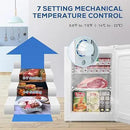Free Standing Upright Freezer with Removable Shelf, Adjustable Thermostat, Compact Reversible Single Door Vertical Freezers by Kismile