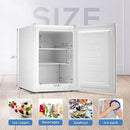 Free Standing Upright Freezer with Removable Shelf, Adjustable Thermostat, Compact Reversible Single Door Vertical Freezers by Kismile