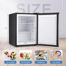 Free Standing Upright Freezer with Removable Shelf, Adjustable Thermostat, Compact Reversible Single Door Vertical Freezers by Kismile