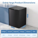 Free Standing Upright Freezer with Removable Shelf, Adjustable Thermostat, Compact Reversible Single Door Vertical Freezers by Kismile