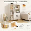 Free Standing Pantry Cabinet with 2 Door Cabinet and 5 Shelves by LJGDeals