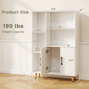 Free Standing Pantry Cabinet with 2 Door Cabinet and 5 Shelves by LJGDeals
