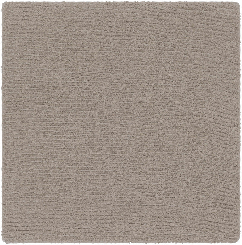Brockton Solid Gray Wool Rug