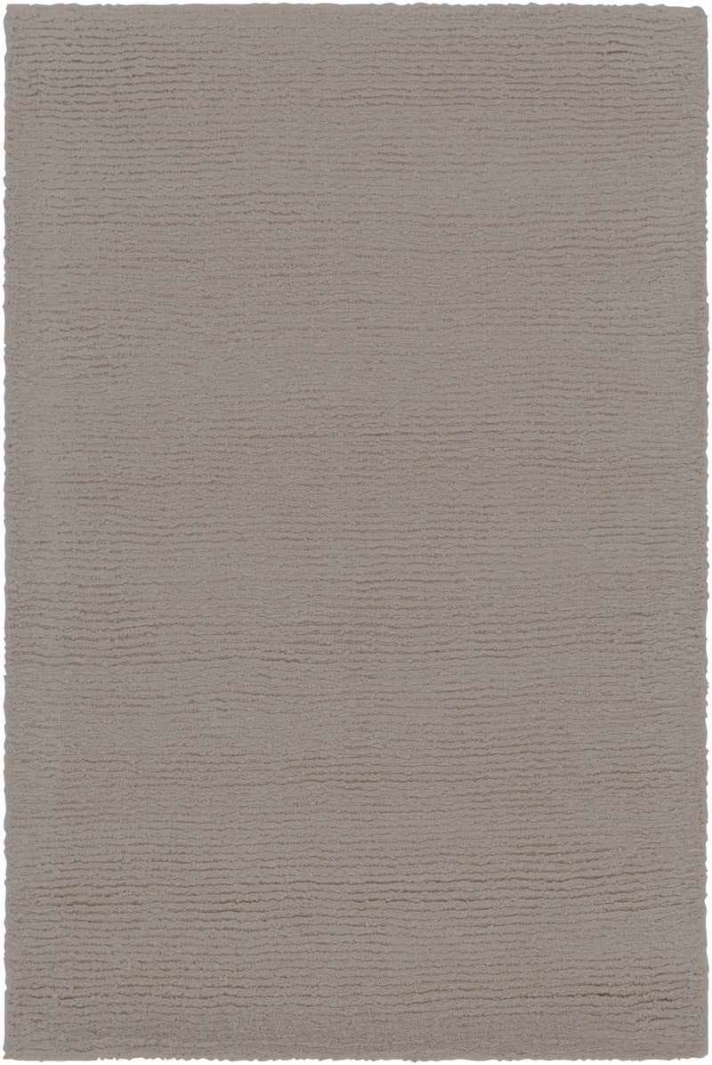 Brockton Solid Gray Wool Rug
