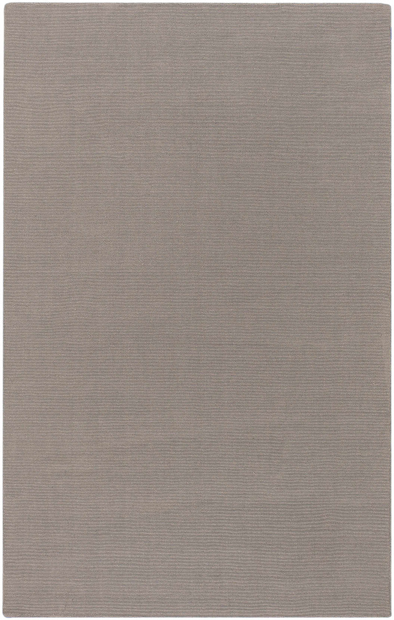 Brockton Solid Gray Wool Rug