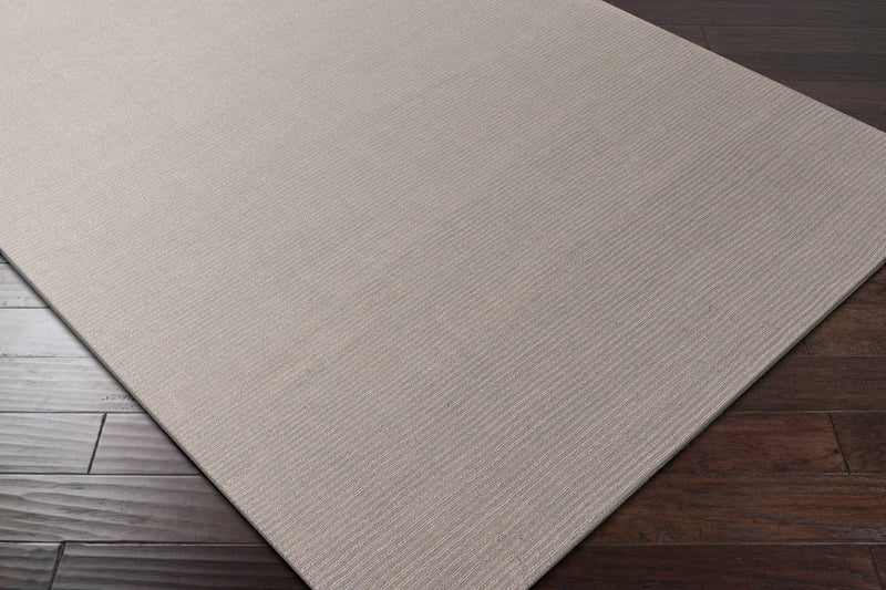 Brockton Solid Gray Wool Rug