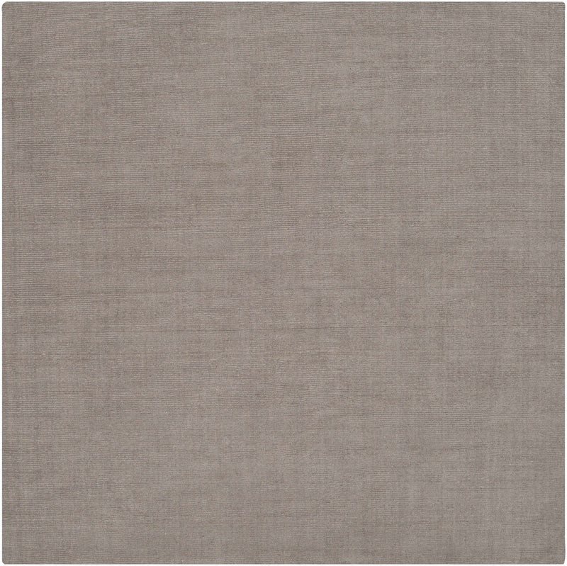 Brockton Solid Gray Wool Rug