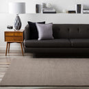 Brockton Solid Gray Wool Rug