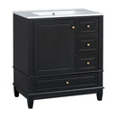 Freestanding Bathroom Vanity With Sink, Soft Close Door, 3 Drawers