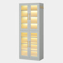 Freestanding Shoe Cabinet with Acrylic Doors and LED Lights