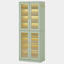 Freestanding Shoe Cabinet with Acrylic Doors and LED Lights