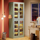 Freestanding Shoe Cabinet with Acrylic Doors and LED Lights