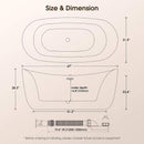 Nuvia Verano Freestanding Whirlpool Air Bubble LED Massage Bathtub (SAK47639)