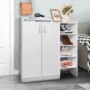 Freestanding Shoe Cabinet with 3-Postition Adjustable Shelves-White by LJGDeals