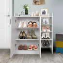 Freestanding Shoe Cabinet with 3-Postition Adjustable Shelves-White by LJGDeals