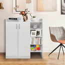 Freestanding Shoe Cabinet with 3-Postition Adjustable Shelves-White by LJGDeals