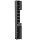 Freestanding Slim Bathroom Cabinet with Drawer and Adjustable Shelves by LJGDeals