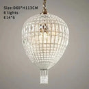 GobekUsa French Balloon Crystal Pendant Lights for Luxury Home Decor
