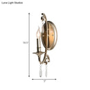 GobekUsa French Country Bedroom Wall Lamp - Brass Finish Sconce Light with Crystal Accent