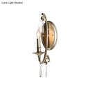 GobekUsa French Country Bedroom Wall Lamp - Brass Finish Sconce Light with Crystal Accent
